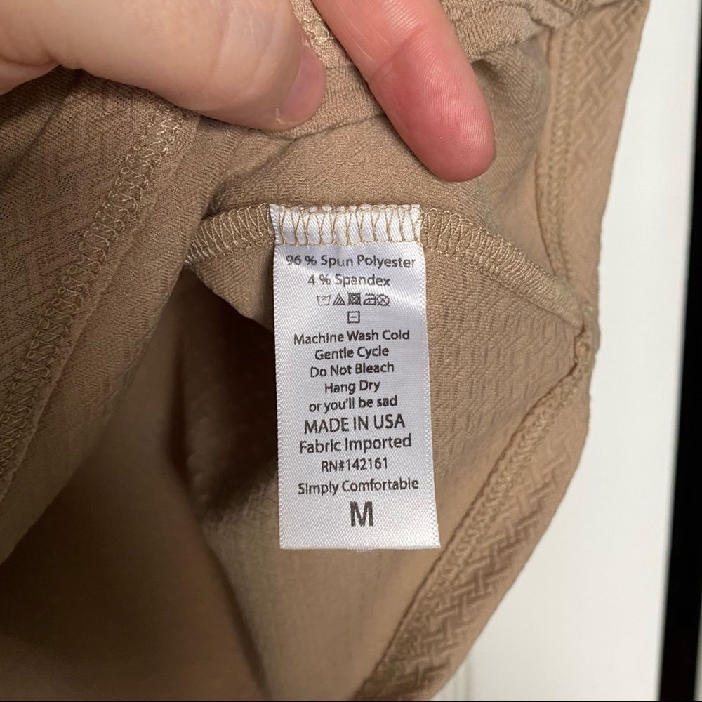 LuLaRoe Tan Nude Neutral Textured Pencil Skirt - Picture 3 of 3